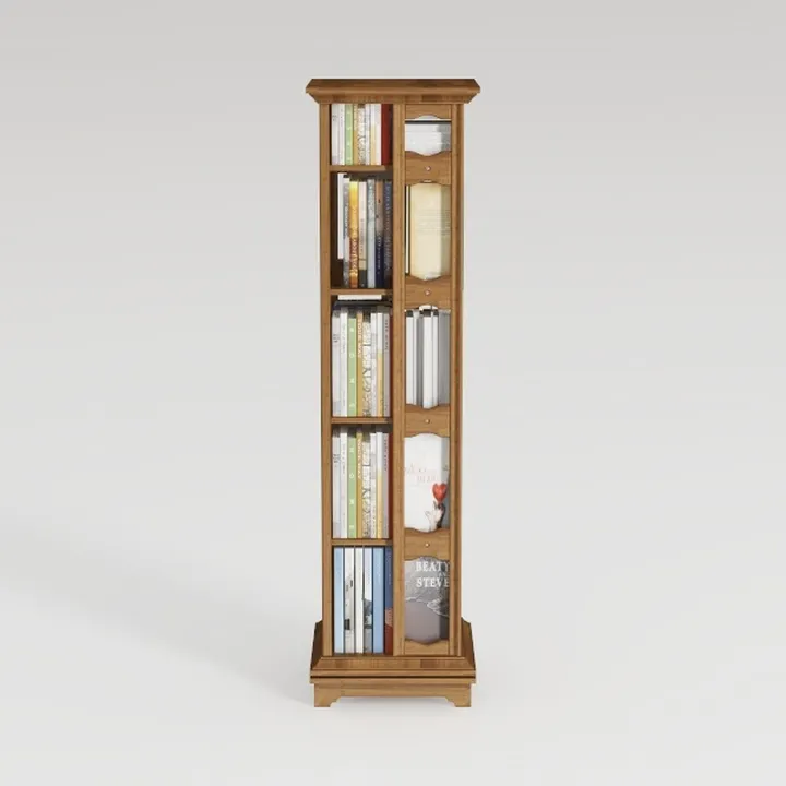 Traditional Solid Oak Bookshelf Display Storage 3D Model