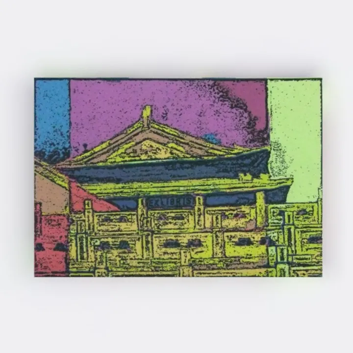 Pop Art Style Traditional Chinese Palace Architecture 3D Model