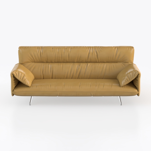 Acme Radia Sofa with Pillow in Yellow Turmeric