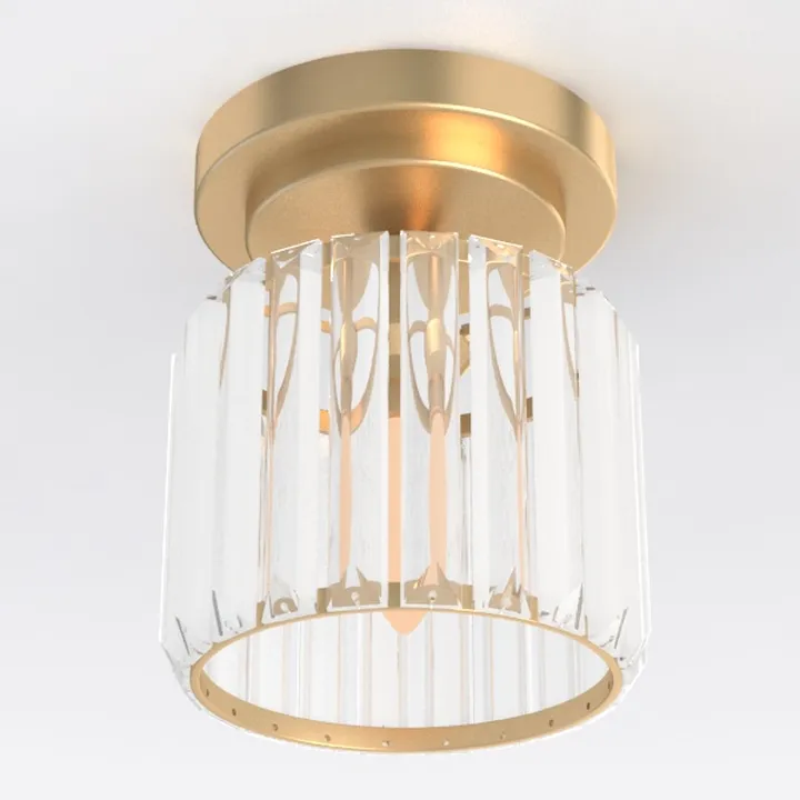 Semi Flush Mount Ceiling Light, Black Vintage