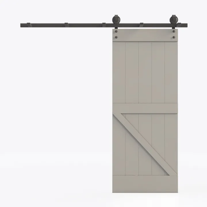 SmartStandard 42 x 84 in Glass Barn Door with 7FT