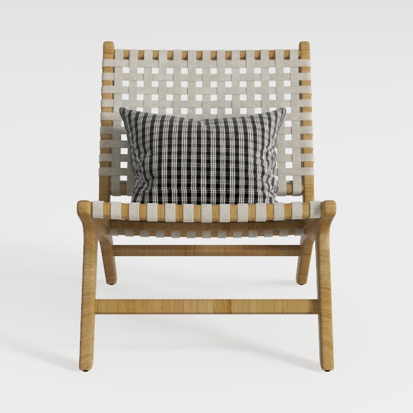 Modway Saoirse Woven Rope Wood Accent Lounge Chair