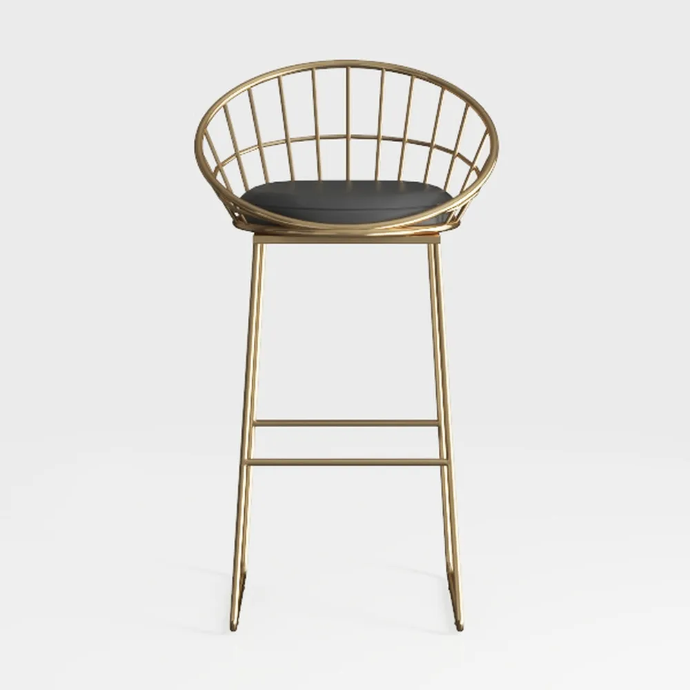 CeRaBuRET Velvet Cushion Metal Frame Dresser Seat,