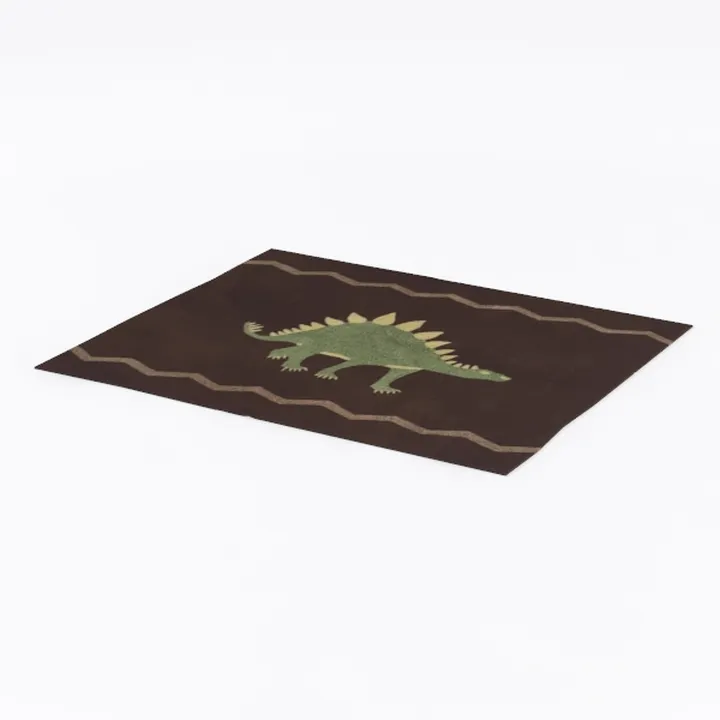 Cute Dinosaur Printed Kids Area Rug 3D Model