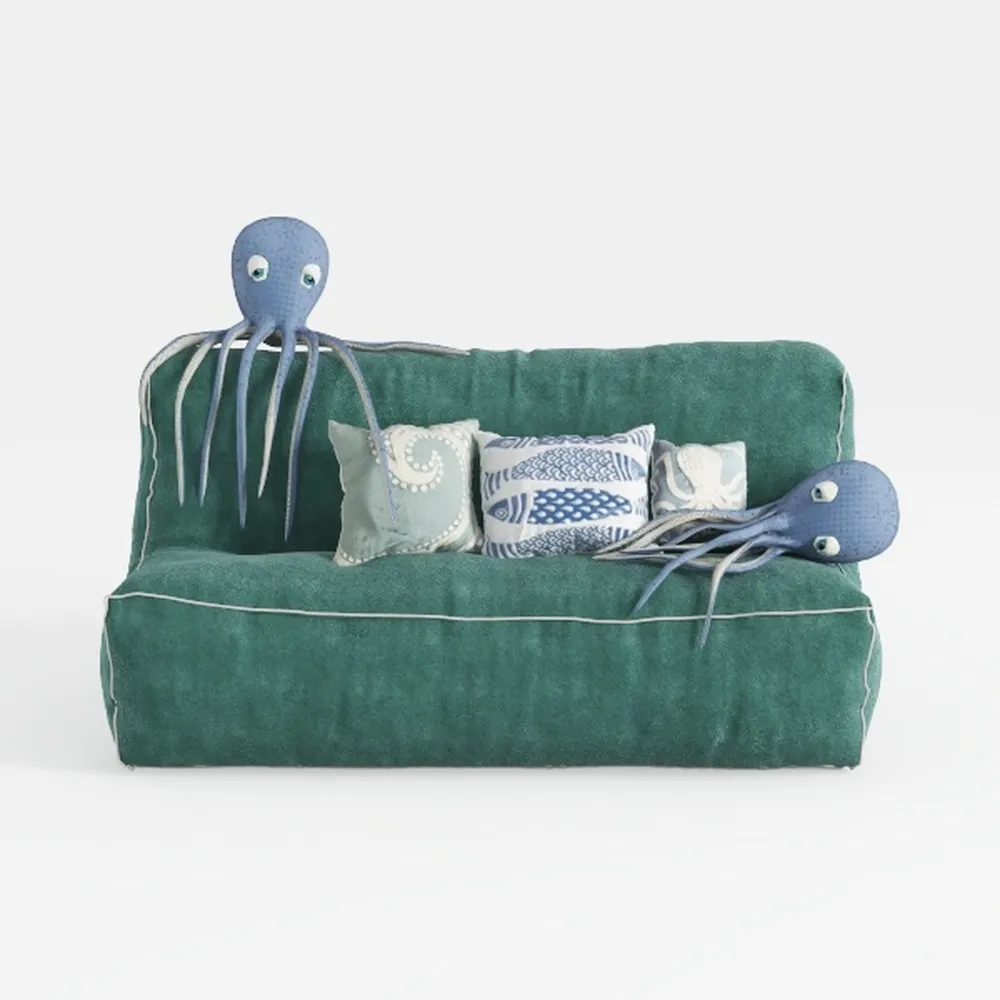 Oversized Bean Bag Sofa, Comfy Corduroy Loveseat