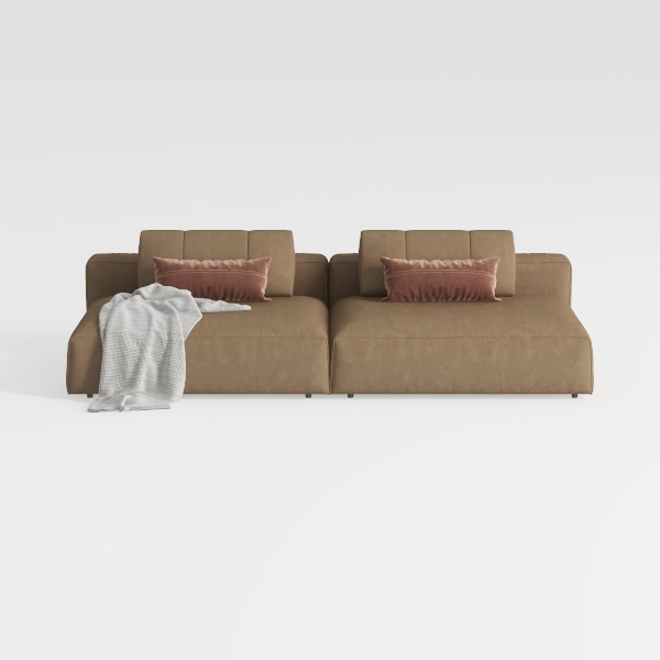 4 Seater Modular Sectional Sofa,L-Shaped Compressi