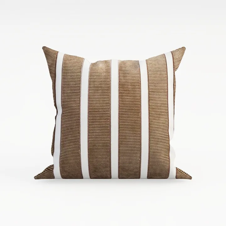Boho Pillow Covers 18x18 Set of 2 Black Stripes