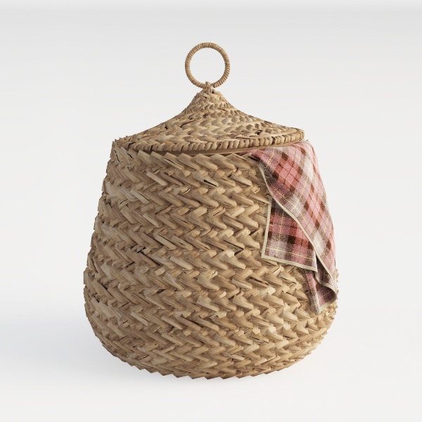 rattan basket-Modern Farmhouse