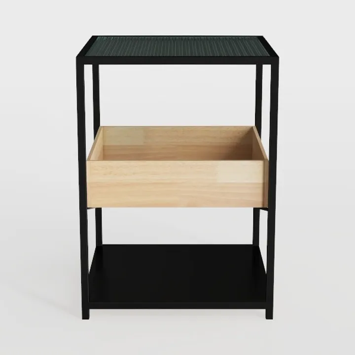 Tall Side Table Set of 2, 30 inch High End Table