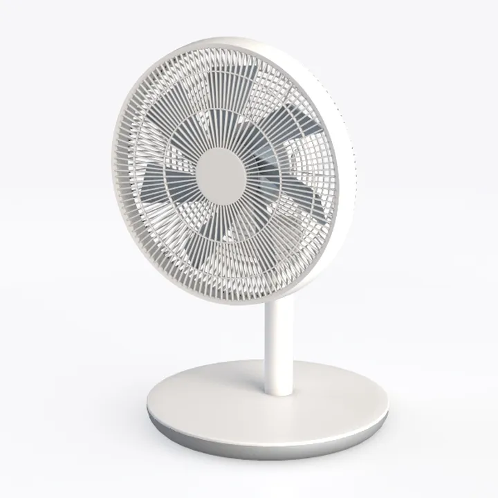 Minimalist White Plastic Tabletop Fan 3D Model