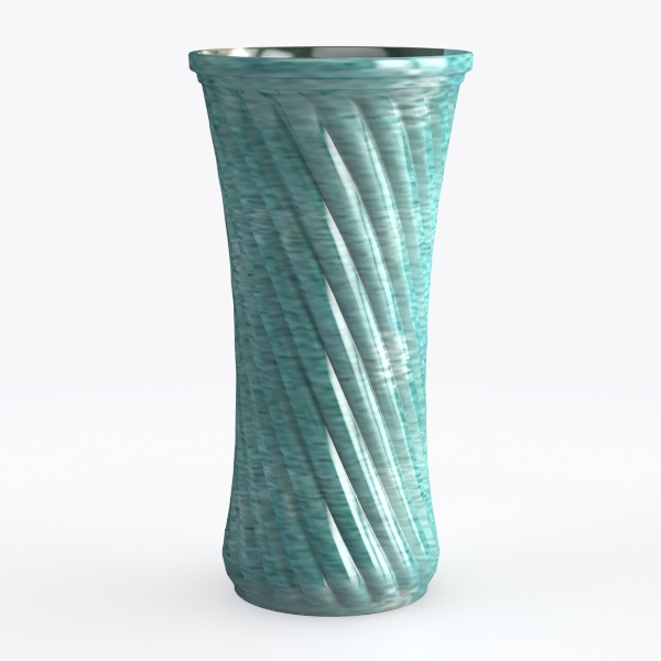 Hand Blown Glass vases, Wide Mouth vases, Green