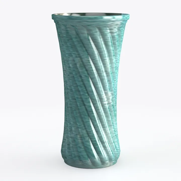 Hand Blown Glass vases, Wide Mouth vases, Green