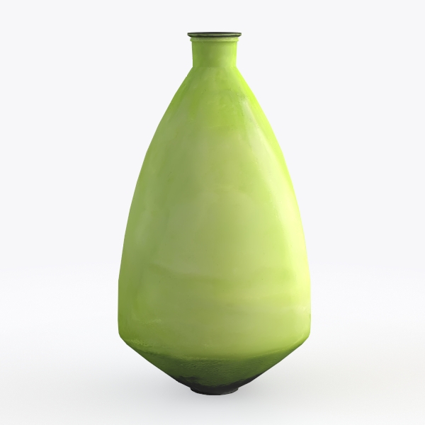Recycled Glass Vase - Lime Green