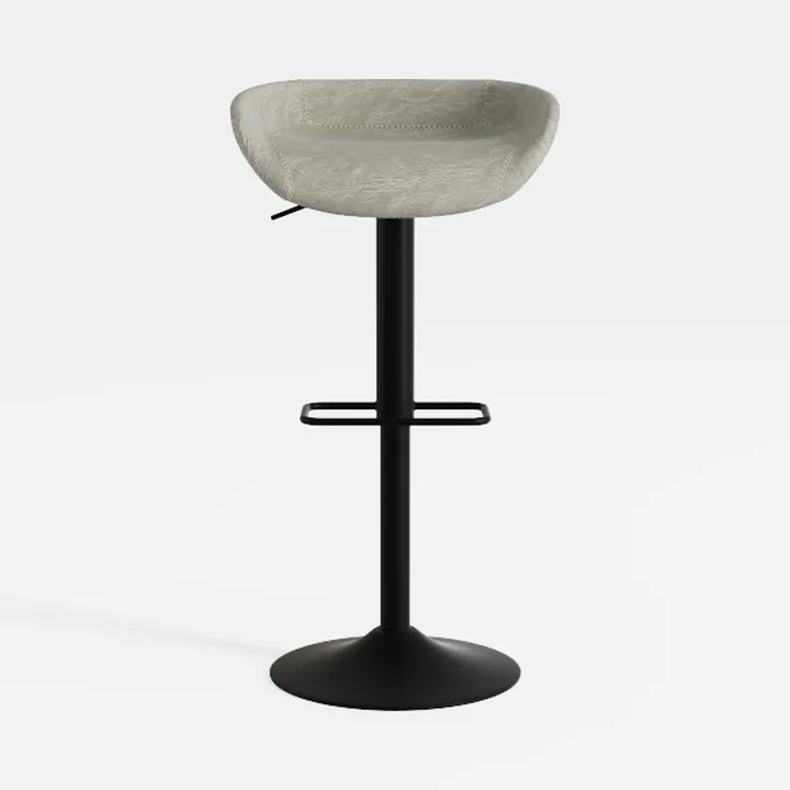 Modern Minimalist Fabric Metal Adjustable Bar Stool 3D Model