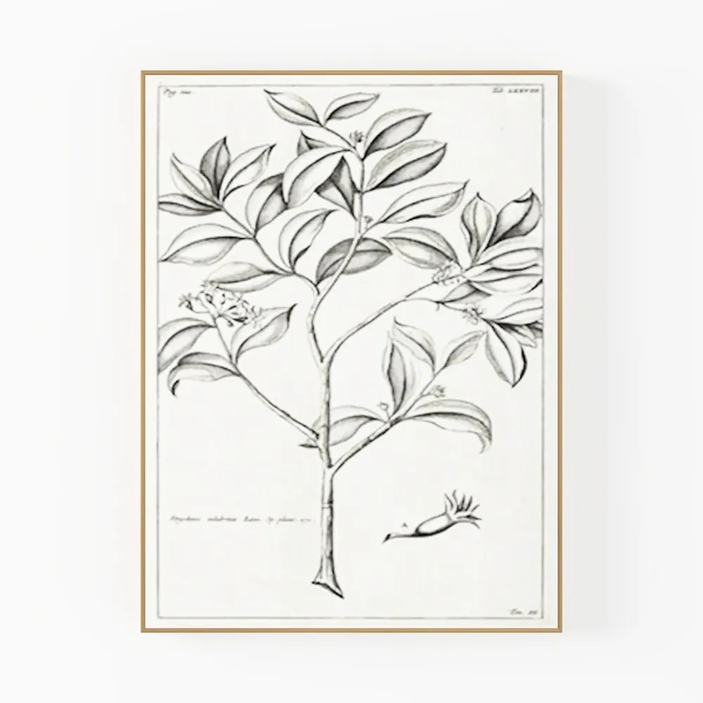 HAUS AND HUES Grey Floral Wall Art