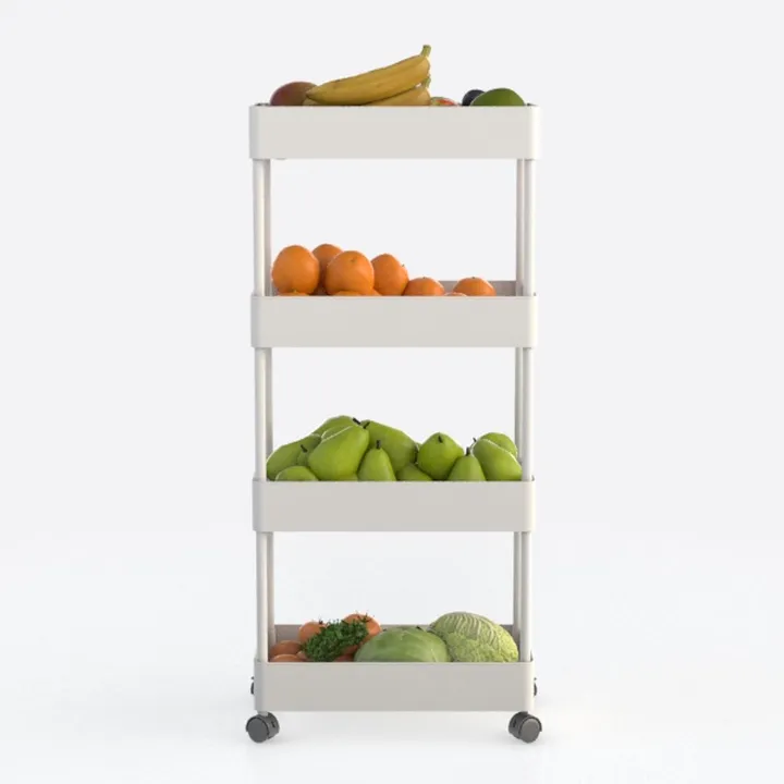 Pipishell 3-Tier Rolling Cart with Wheels