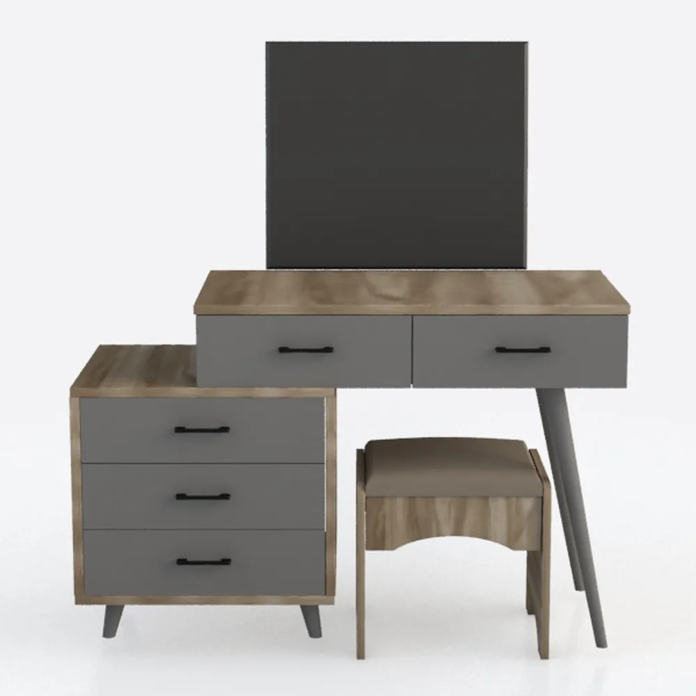 Scrivania ergonomica per Computer con Vassoio per Tastiera e cassetti, postazione di Scrittura Regolabile per Ufficio Domestico, Facile da Montare per Giocare e studiare, Ideale per Camera d