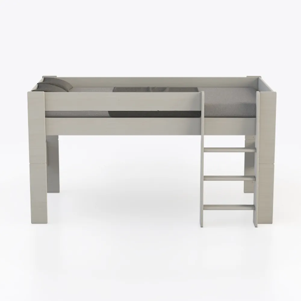 DHP Milton Twin Loft Bed, White, Traditional Small