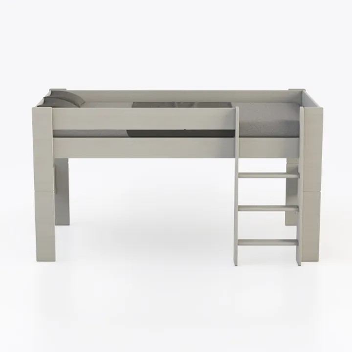 DHP Milton Twin Loft Bed, White, Traditional Small