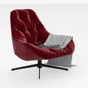 Lazy Chair with Folding Ottoman,Leisure Sofa Right 45 Degree View