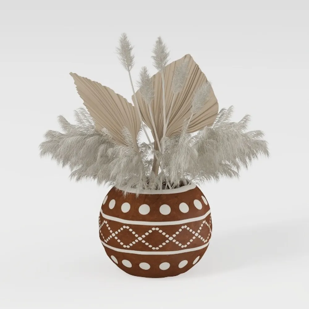 Rustic Farmhouse Ceramic Vase, 6.1" Tall Vintage