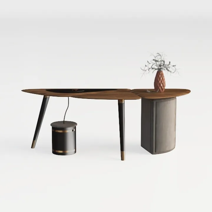 Oval Walnut Wood 79 in. Double Pedestal Dining Tab