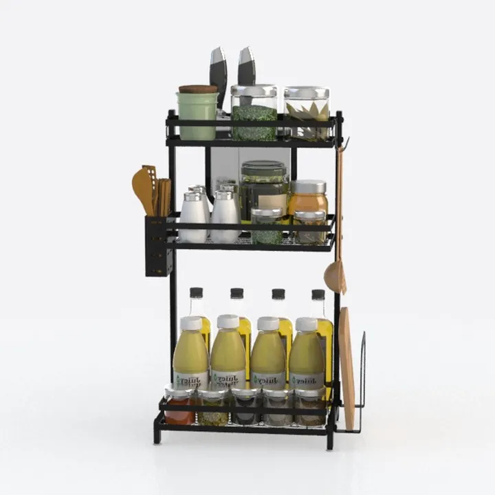YASONIC 3 Tier Rolling Cart – Metal Utility