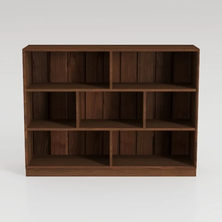 Cozy Castle Brown Bookshelf, 3-Tier Open Shelf