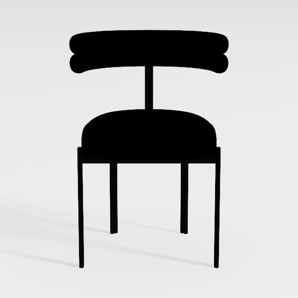 COCO DESIGN Black Dining Chairs Set of 4, Modern