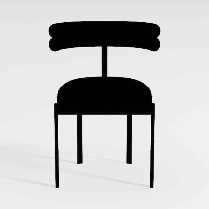 COCO DESIGN Black Dining Chairs Set of 4, Modern