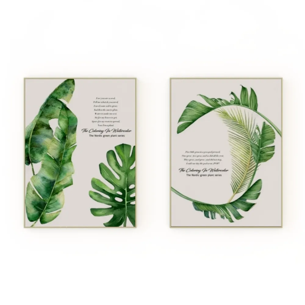 Arjun Landscape Coastal Canvas Wall Art Green Palm