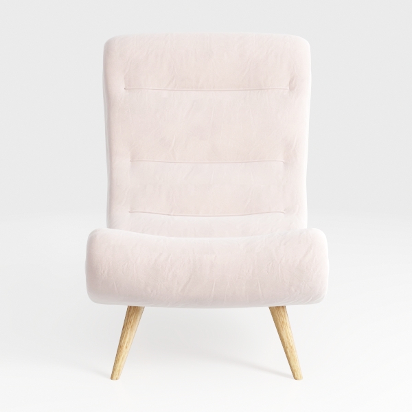 CANMOV Modern Accent Chair with Ottoman, Soft