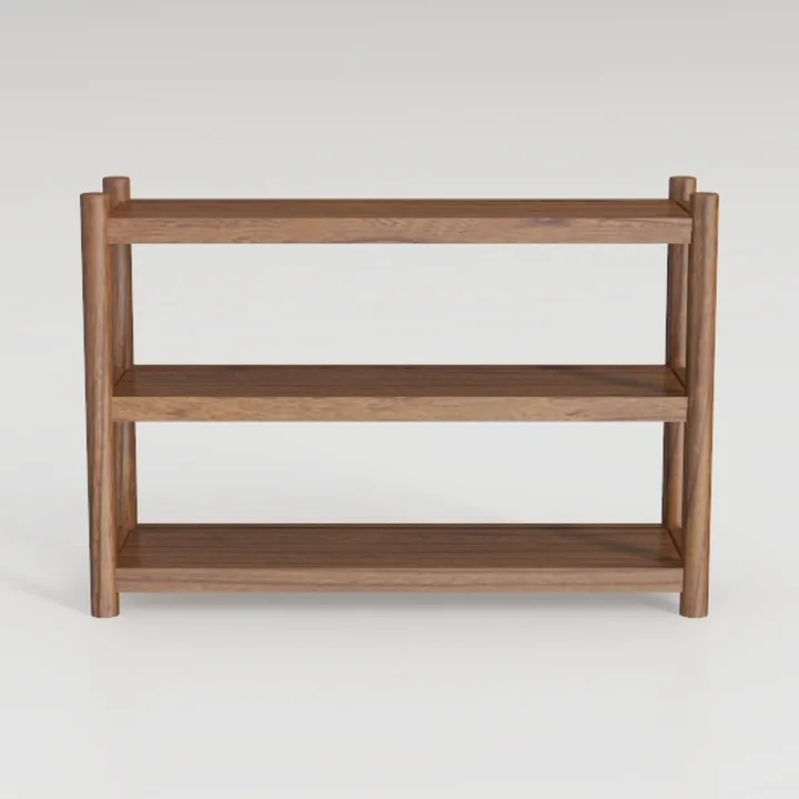 Asta Select Solid Teak 27" Shoe Rack Bench, Teak