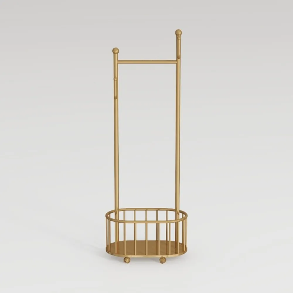 Coat Rack Freestanding，Solid Wood Coat Rack，Metal