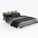 LSIGHTUS Vintage Brown Full Size Bed Frame, Uphols Right 45 Degree View