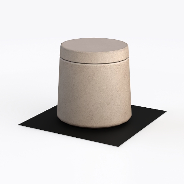 Stoneware Bath Accessories - Lidded Canister