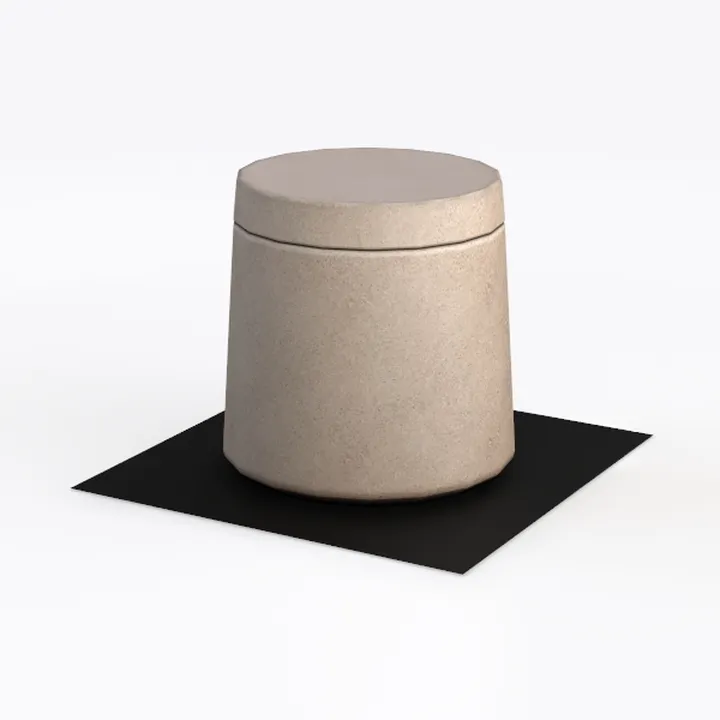 Stoneware Bath Accessories - Lidded Canister