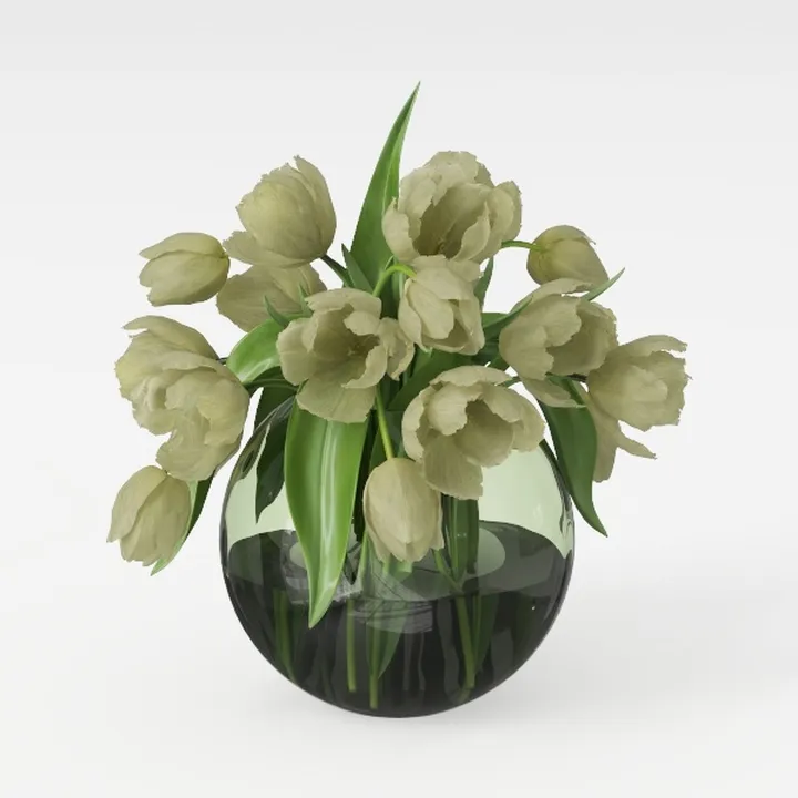 Briful Artificial Magnolia Floral Stems 2PCS
