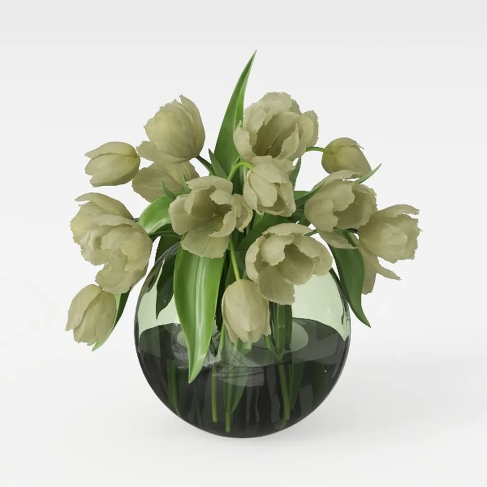 Briful Artificial Magnolia Floral Stems 2PCS