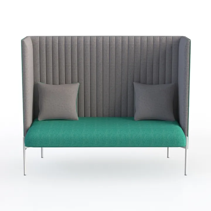 FDP Pro Series Upholstered Armless Mobile Sofa wit