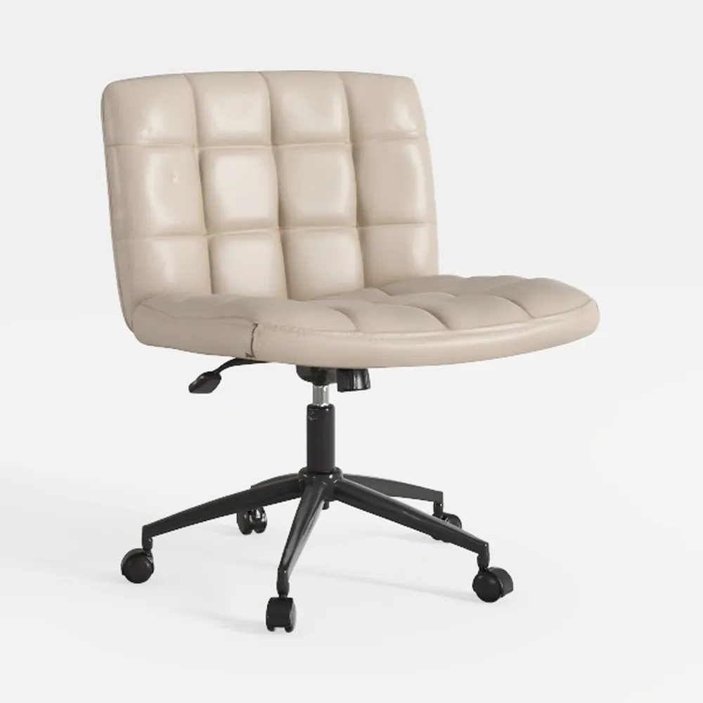 Homw Office Desk Chair with Wheels, Armless Desk C