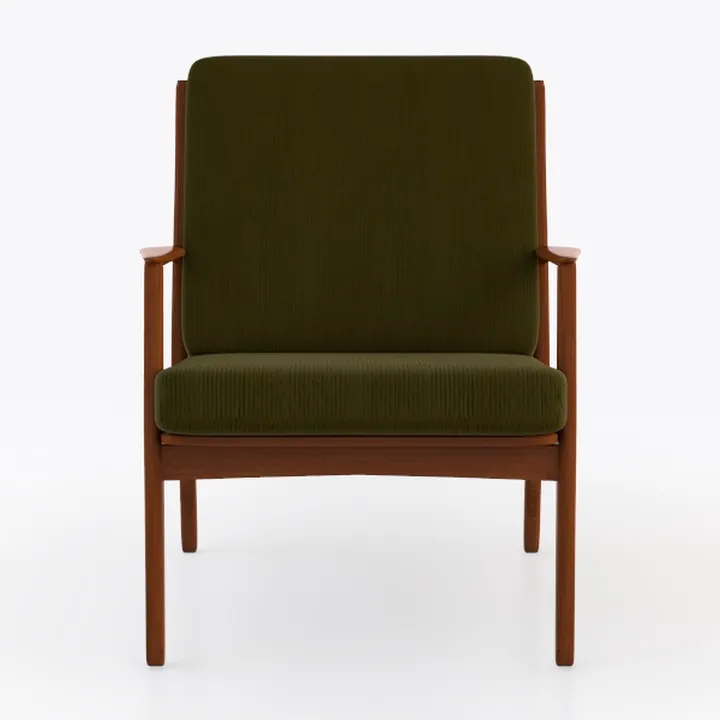 VINGLI Burnt Orange Accent Chairs Set of 2, Retro 