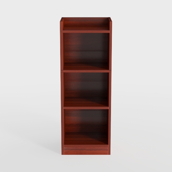 Hodedah 4-Shelf Bookcase in Mahogany