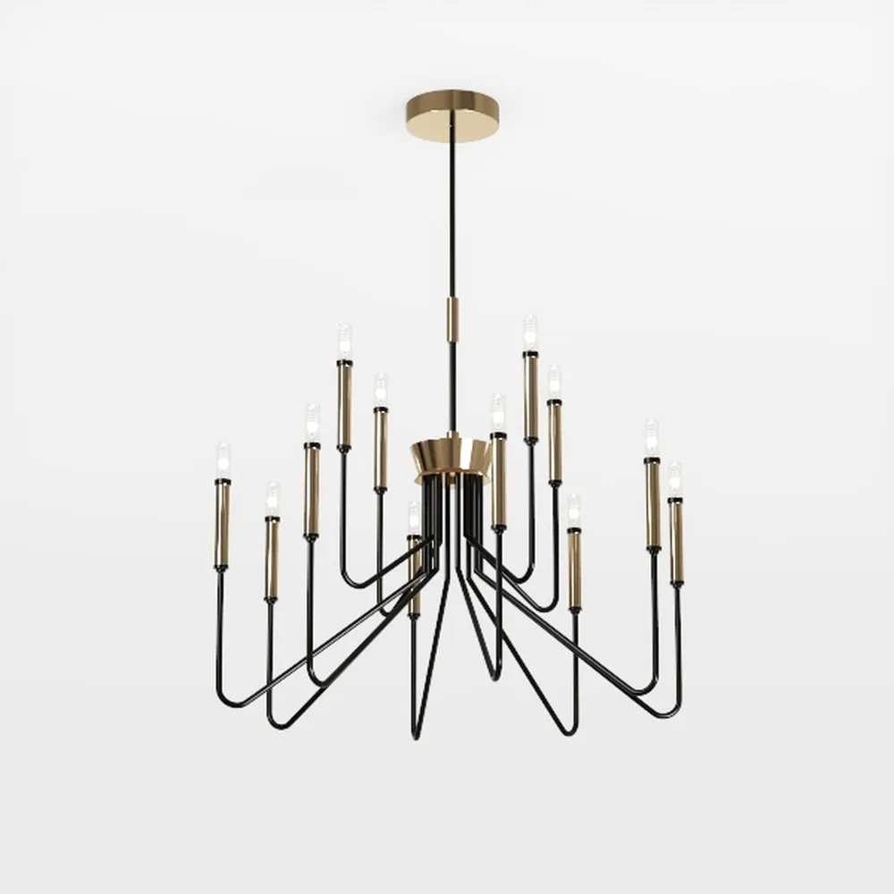 Modern Black Chandelier for Dining Room,Metal 6