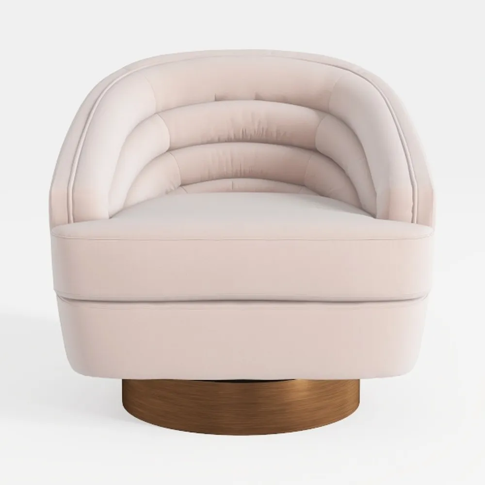 Accent Chair Upholstered in Velvet Armchair with a