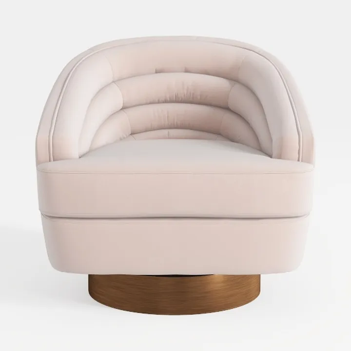 Accent Chair Upholstered in Velvet Armchair with a