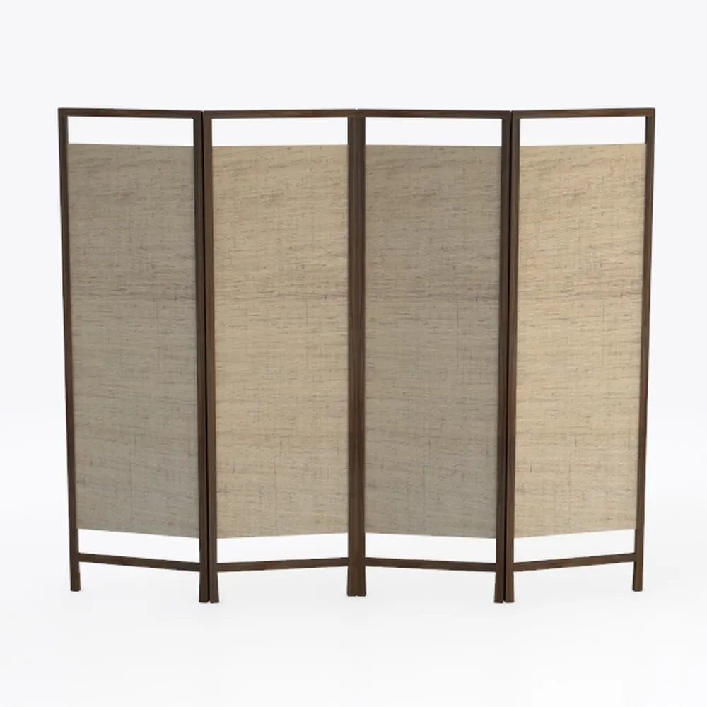 Rattan Sideboard Buffet Cabinet, Walnut Storage