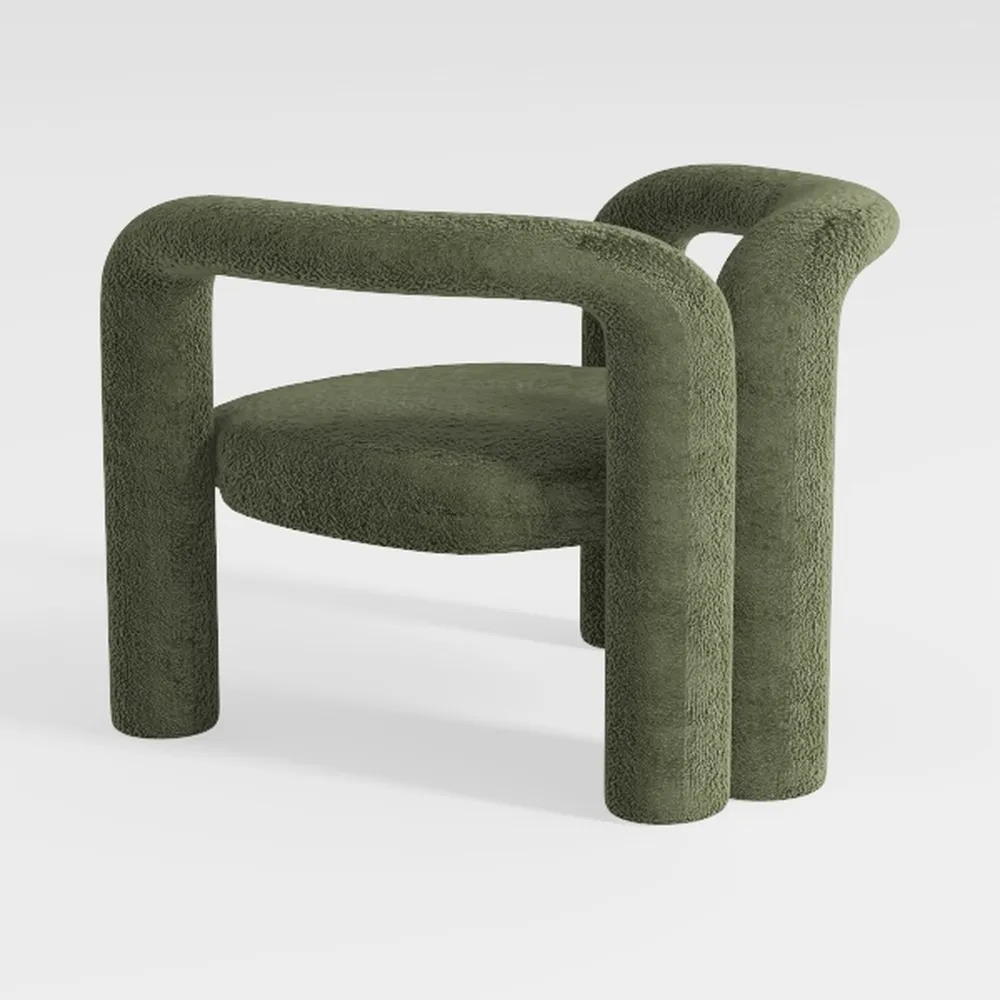 28" W Modern Boucle Accent Chair Upholstered