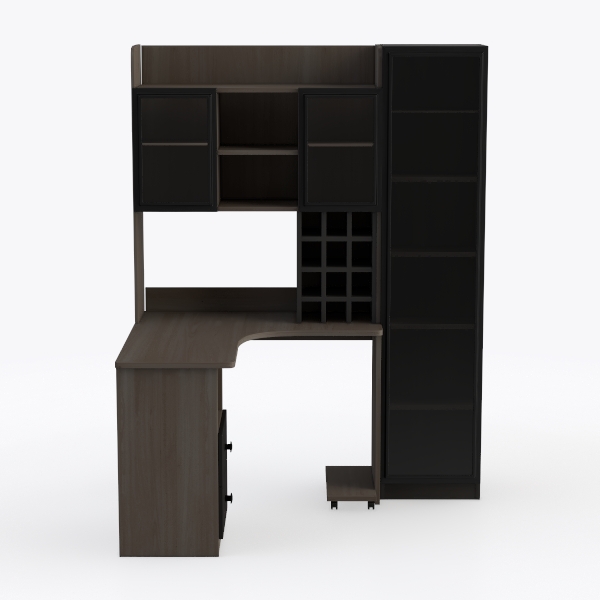 BOWERY HILL Home Office L-Shape Computer Desk with