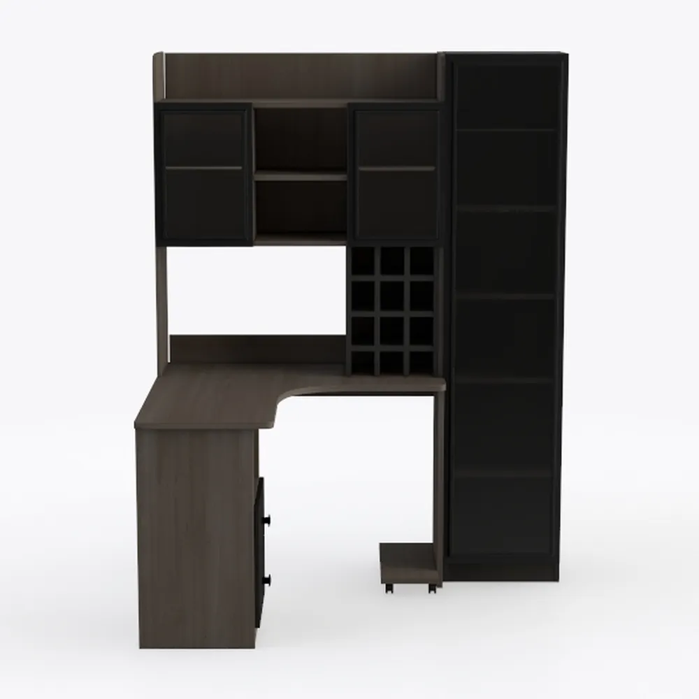 BOWERY HILL Home Office L-Shape Computer Desk with